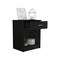 Tuhome Eco Nightstand, Superior Top, One Drawer, Lower Shelf, Black MLW6733 - alternate 2